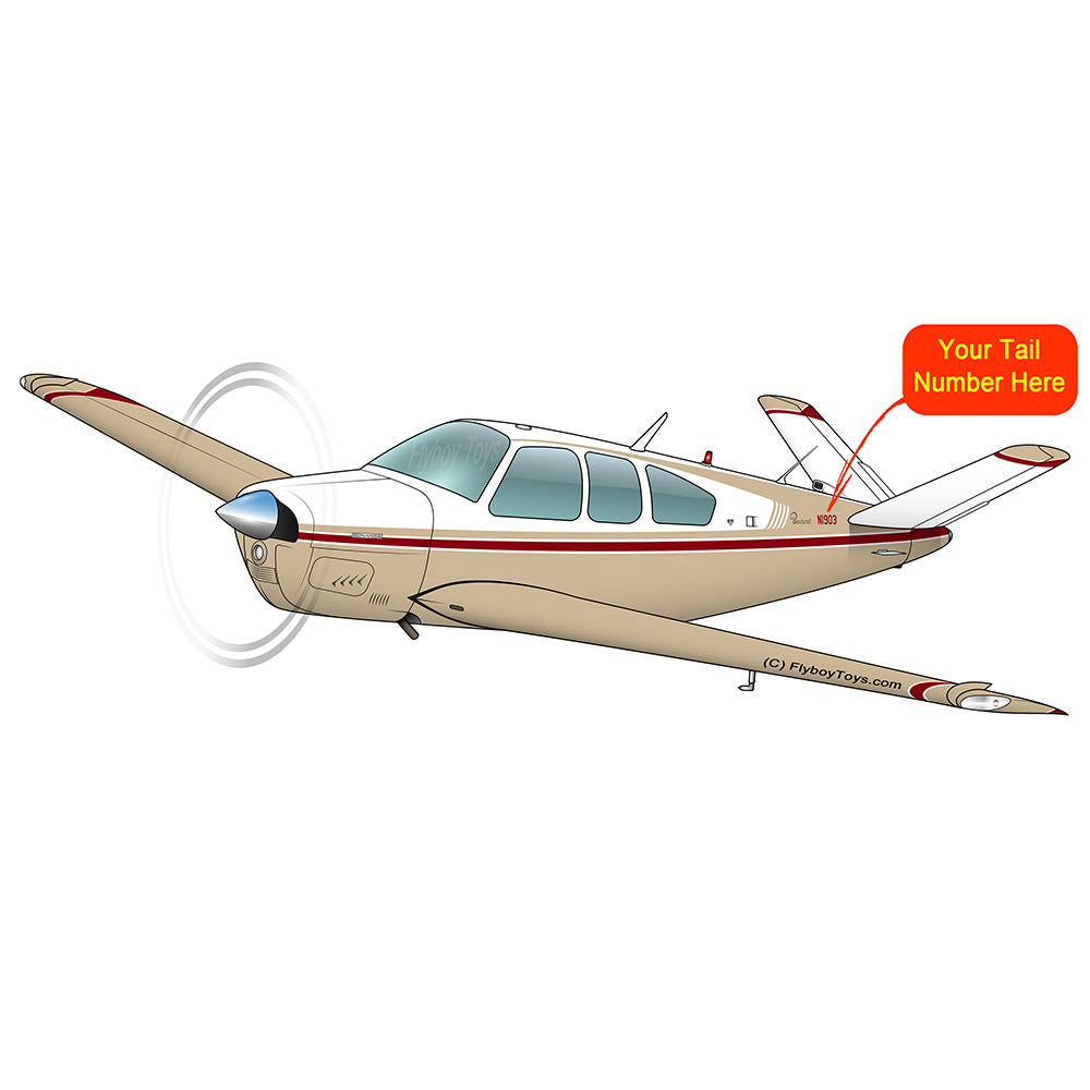 Airplane Design (Tan/Red) - AIR2552FEV35B-TR1