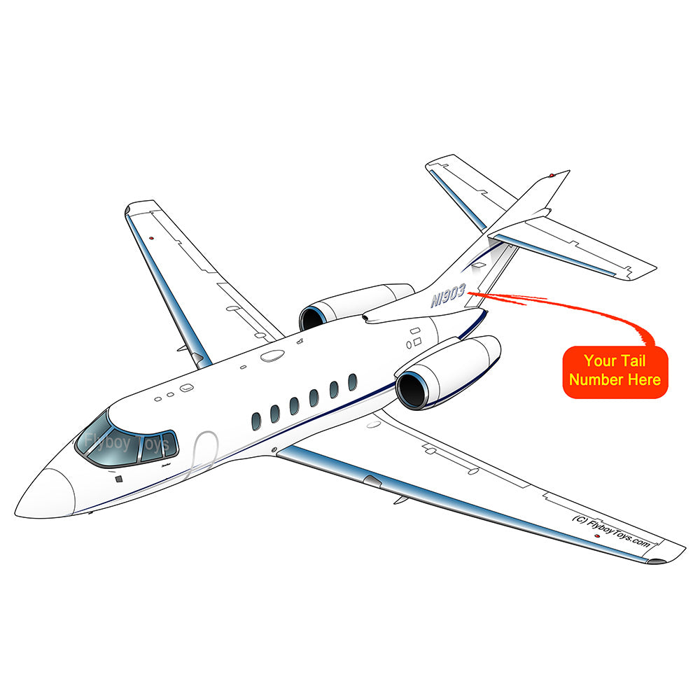 Beechcraft Hawker 800XP Blue Grey 3