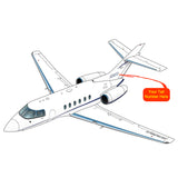 Beechcraft Hawker 800XP Blue Grey 3