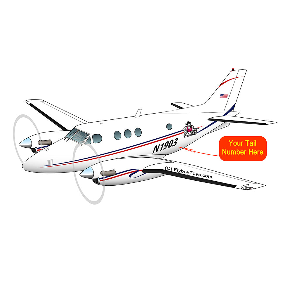 Beechcraft King Air 90 Blue Red