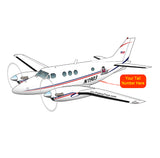 Beechcraft King Air 90 Blue Red