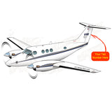 Airplane Design (Blue/Silver) - AIR255B9EF90-BS1