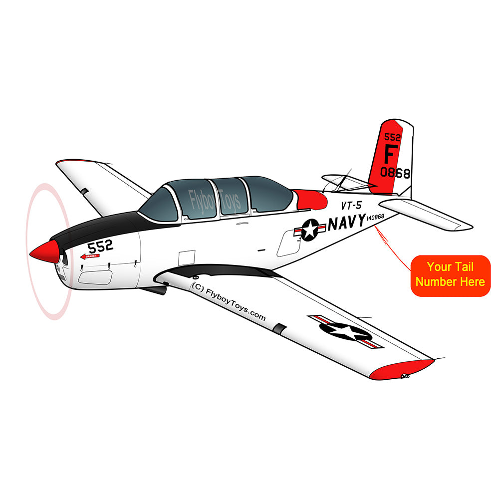 Beechcraft T-34 Mentor Black Red