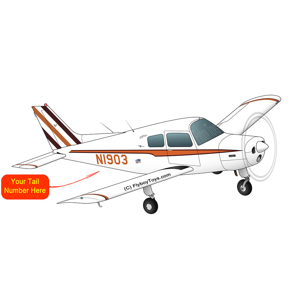 Beechcraft 23 Musketeer Orange Brown