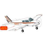 Beechcraft 23 Musketeer Orange Brown