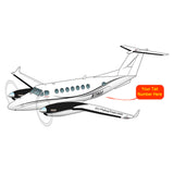 Beechcraft Super King Air 350 Black Silver