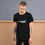 Airplane T-shirt (Blue) AIR35JJ120-B1 - Personalized with Your N#