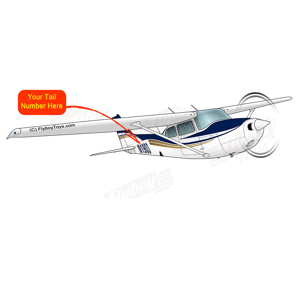 Airplane Design (Blue/Gold) - AIR35JJ172RG-BG1