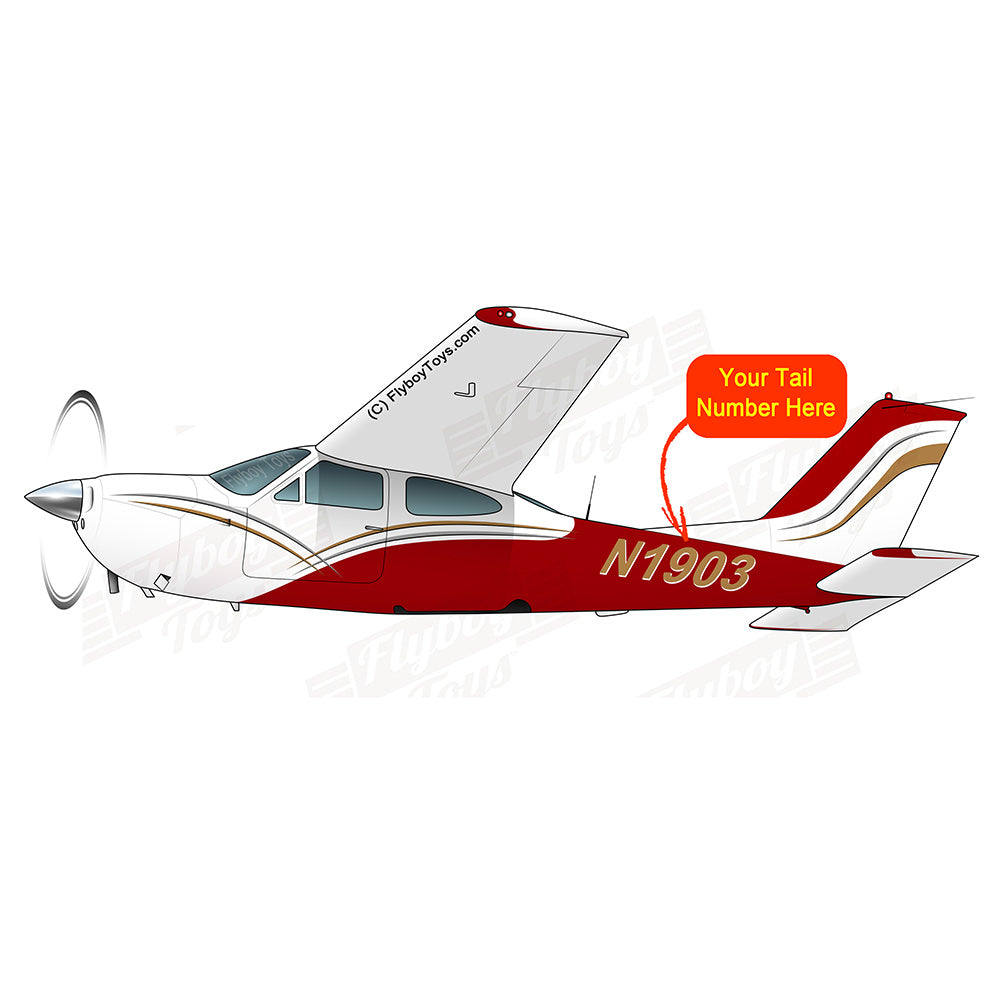 Airplane Design (Red/Gold/Silver) - AIR35JJ177I7-RG1