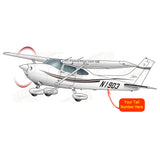 Airplane Design (Silver/Black) - AIR35JJ182S-SB1