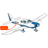 Airplane Design (Silver/Blue) - AIR35JJ350-SB1