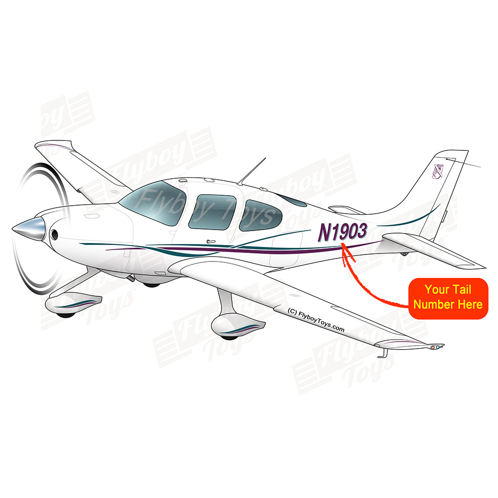 Airplane Design (Purple/Teal) - AIR39ISR20-PT1