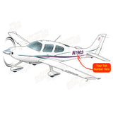 Airplane Design (Purple/Teal) - AIR39ISR20-PT1