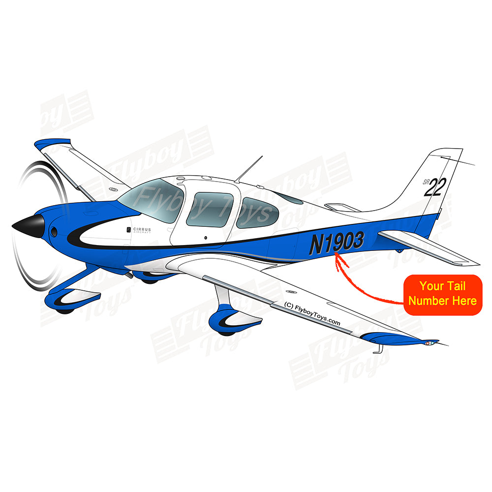 Airplane Design (Blue/Black) - AIR39ISR22-B4