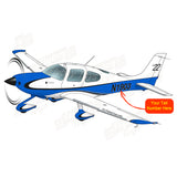 Airplane Design (Blue/Black) - AIR39ISR22-B4