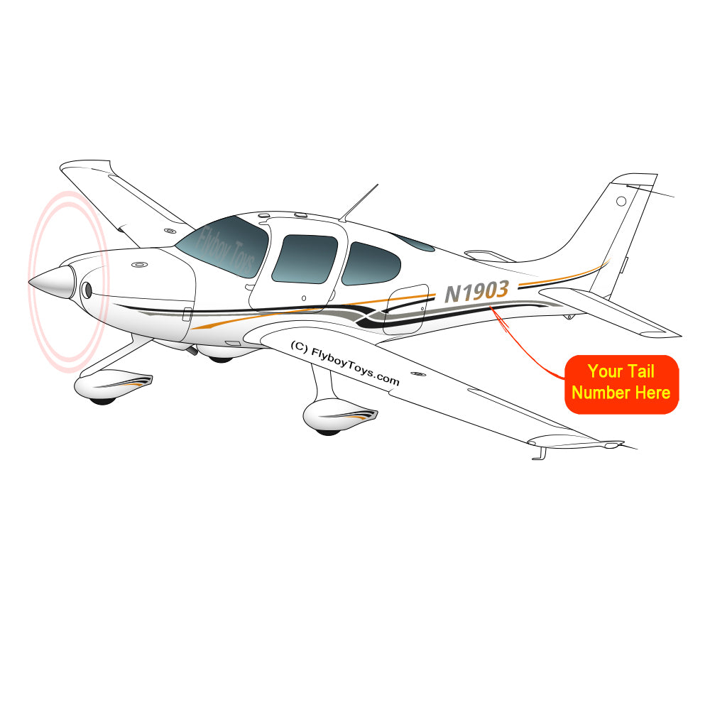 Airplane Design (Silver/Gold/Black) - AIR39ISR22-SBG1