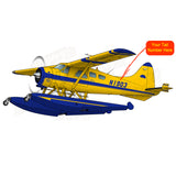 Airplane Design (Yellow/Blue) - AIR458DHC2FL-YB1
