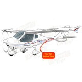 Airplane Design (Red/Grey/Blue) - AIR6C9CTLS-RGB1