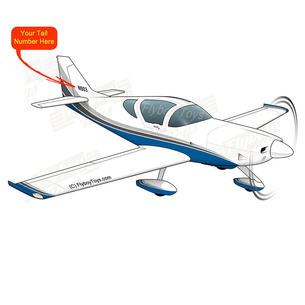 Airplane Design (Blue/Black/Silver) - AIR7C1II-BBS1