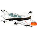 Airplane Design (Black/Gold) - AIR7ILK97AA1-BG1