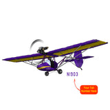 Ultra Light Airplane Design (Yellow/Purple) - AIR8LI-YP1