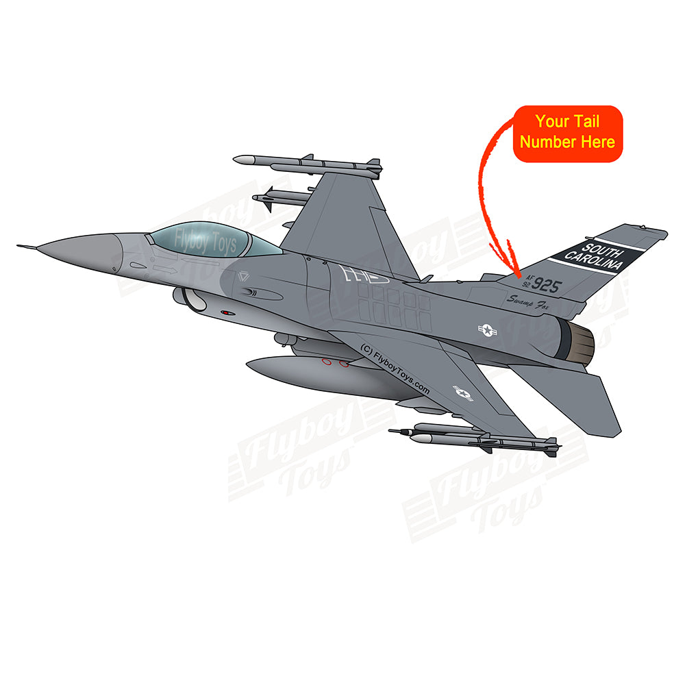 Airplane Design (Silver) - AIRCF3F16C-S1