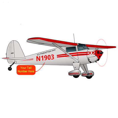 Airplane Design (Silver/Red) - AIRCLJ8E-S1