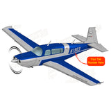 Airplane Design Mooney (Blue/Grey) - AIRDFFACCS-BG1