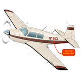 Airplane Design (Cream/Red/Black) - AIRDFFM20-CRB1