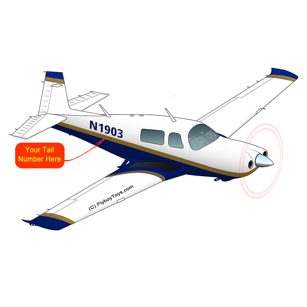 Airplane Design (Blue/Gold) - AIRDFFM20-BG1