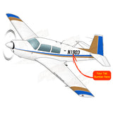 Airplane Design (Blue/Tan) - AIRDFFM20E-BT1