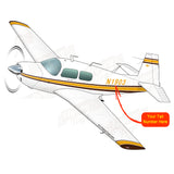 Airplane Design (Yellow/Brown) - AIRDFFM20E-YB1