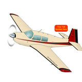 Airplane Design (Cream/Red/Black) - AIRDFFM20F-CRB1