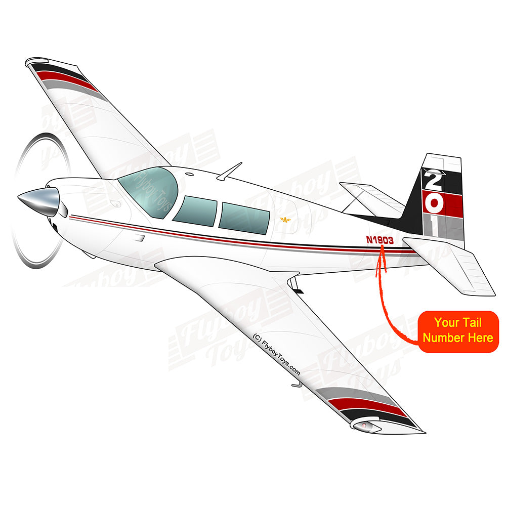 Airplane Design (Black/Red/Silver) - AIRDFFM20J-BRS1