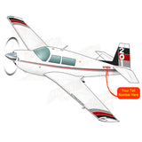Airplane Design (Black/Red/Silver) - AIRDFFM20J-BRS1