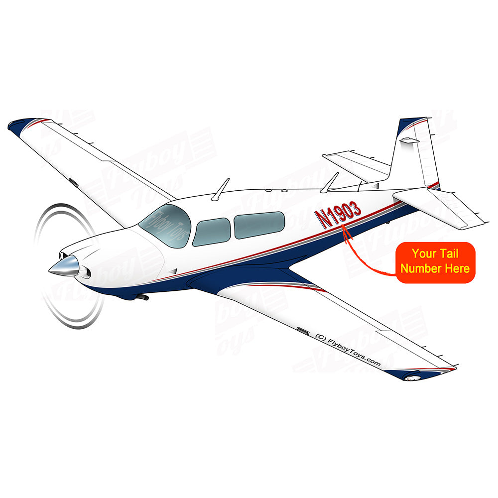 Airplane Design (Blue/Red/Silver) - AIRDFFM20J-BRS2