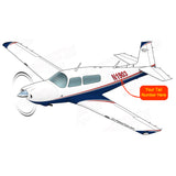 Airplane Design (Blue/Red/Silver) - AIRDFFM20J-BRS2