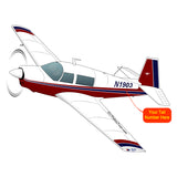 Airplane Design (Maroon/Blue) - AIRDFFM20J-MB2