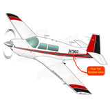 Airplane Design (Red/Black) - AIRDFFM20J-RB2