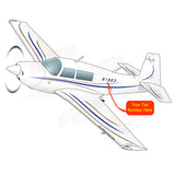 Airplane Design (Blue/Gold) - AIRDFFM20K-BG3