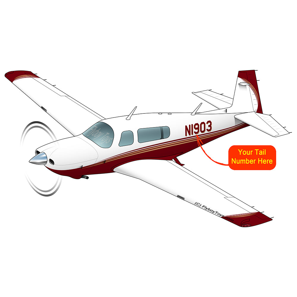 Airplane Design (Red/Gold) - AIRDFFM20R-RG1