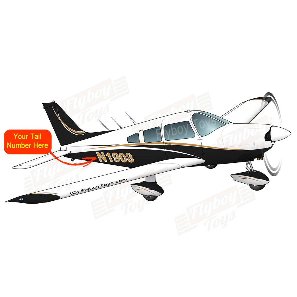 Airplane Design (Black/Gold) - AIRG9G1I3II-BG3