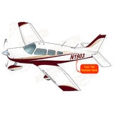 Airplane Design (Maroon/Tan) - AIRG9GN1I-MT