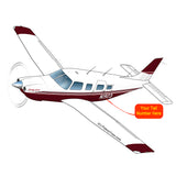 Airplane Design (Maroon/Silver) - AIRG9GJ1I-M2