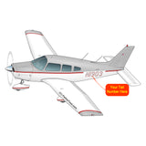Airplane Design (Silver/Red) - AIRG9GN1I-SR1