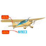 Airplane Design (Cream/Sky Blue) - AIRJ5I389-CSB1