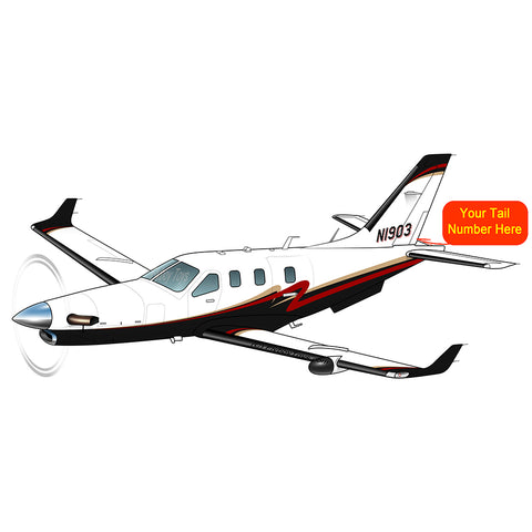 Airplane Design (Black/Red/Gold) - AIRJF3K2D930-BRG1