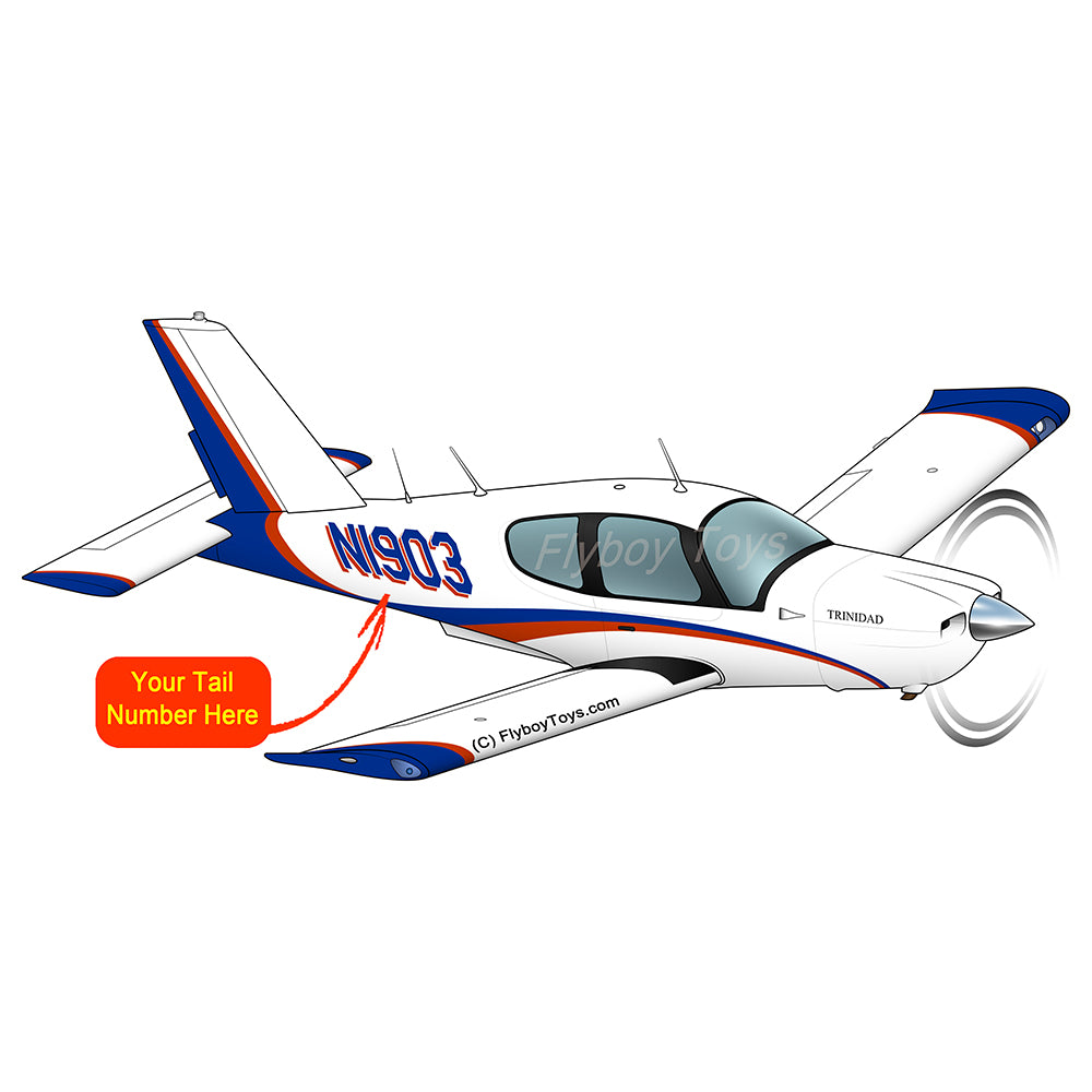 Airplane Design (Blue/Orange) - AIRJF3KF2TB20-BO