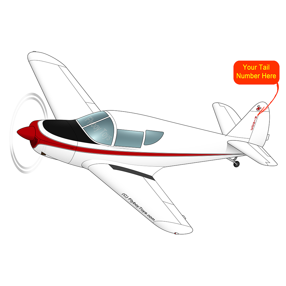 Airplane Design (Black/Red) - AIRJN9GC1B-BR1