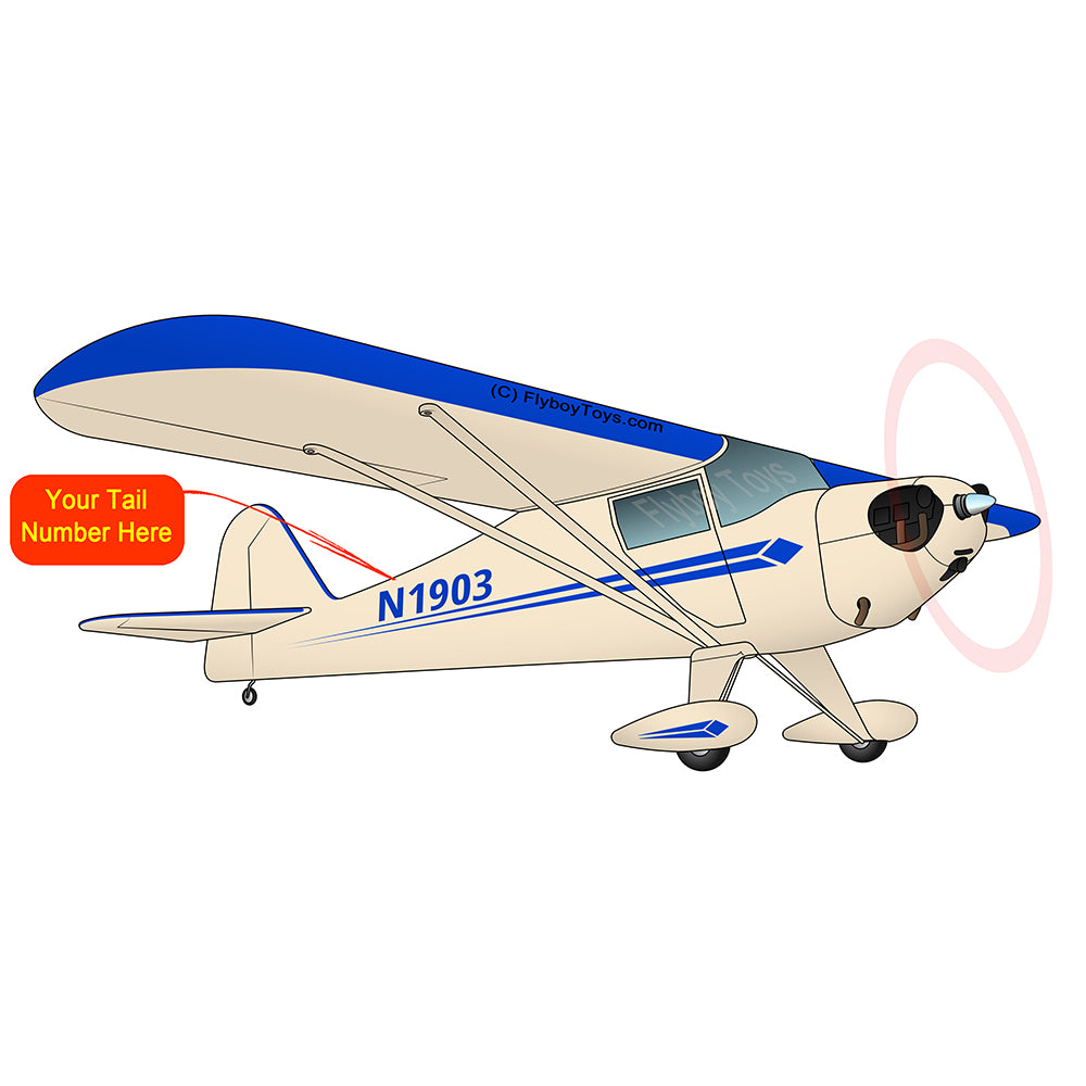 Airplane Design (Cream/Blue) - AIRK1PBC65-B1